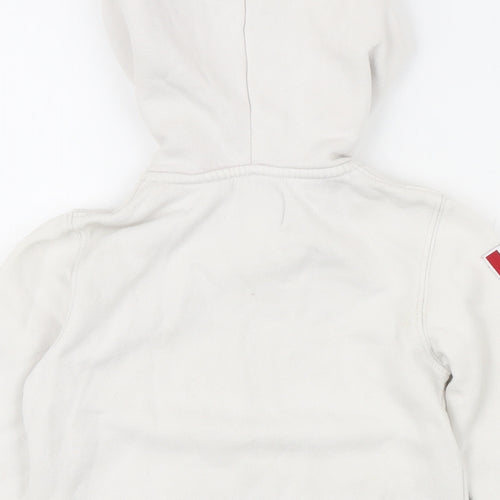 Canada Girls White Cotton Full Zip Hoodie Size 6 Years Zip - Canada