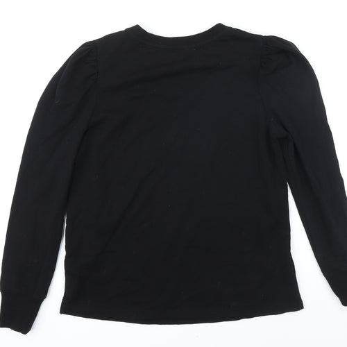 Hush Womens Black 100% Cotton Pullover Sweatshirt Size S Pullover