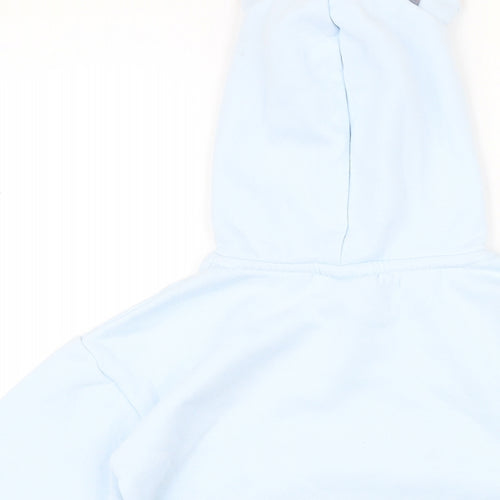 Disney Girls Blue Cotton Pullover Hoodie Size 7-8 Years Pullover - Stitch Stay weird