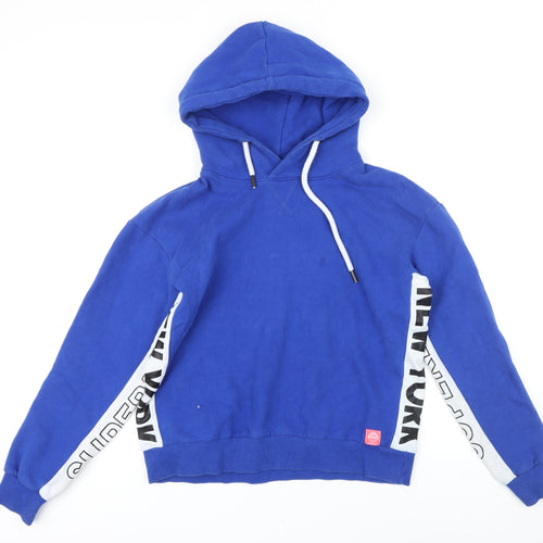 Superdry Womens Blue Cotton Pullover Hoodie Size S Pullover - Superdry New York