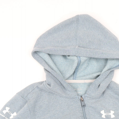 Under armour Girls Blue Cotton Full Zip Hoodie Size XL Zip - Under Armour