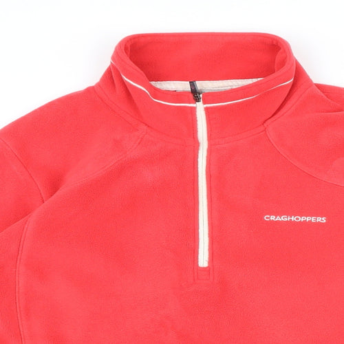 Craighoppers Womens Red 100% Polyester Pullover Sweatshirt Size 14 Zip