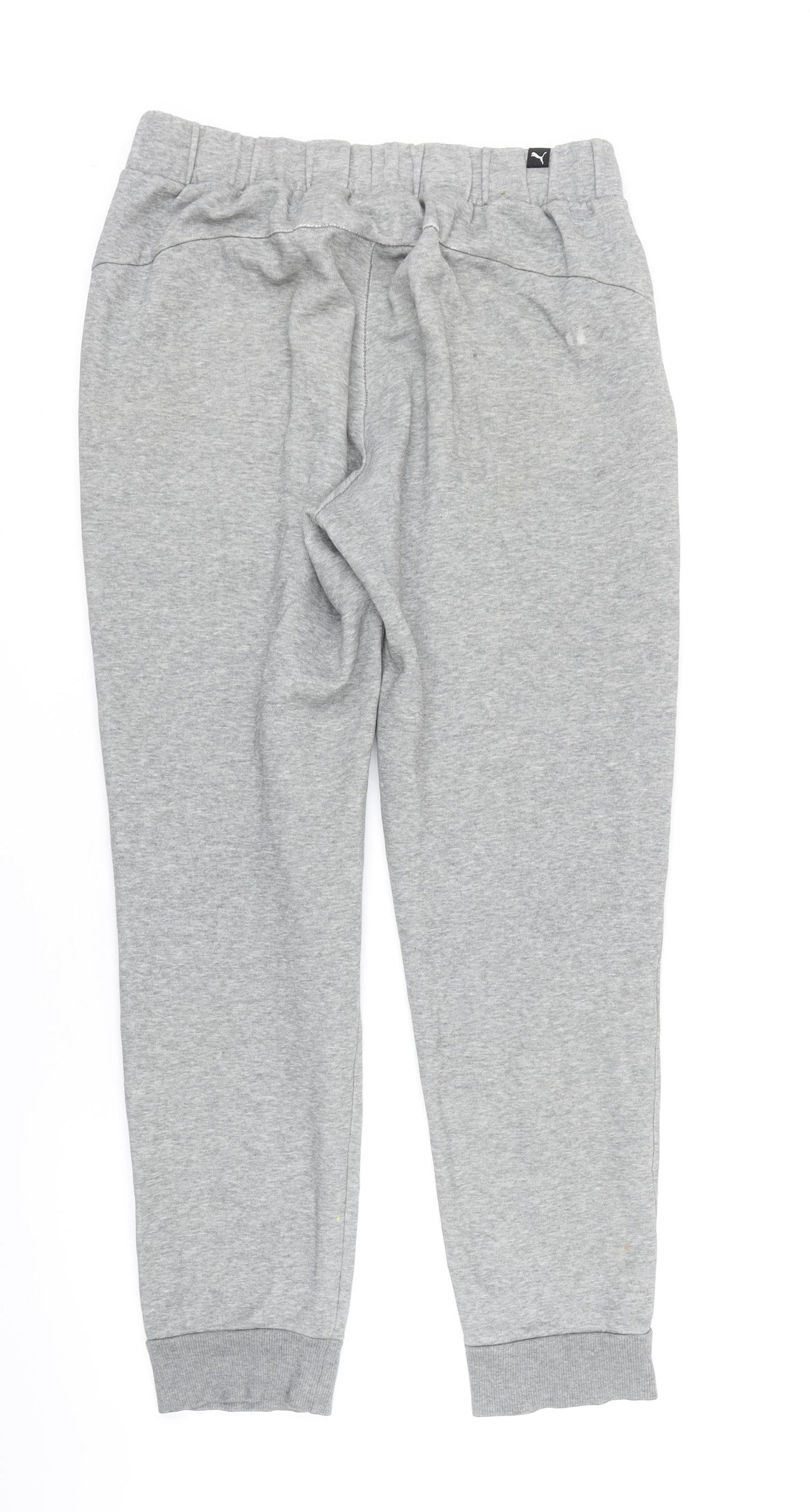 PUMA Mens Grey Cotton Jogger Leggings Size S L28 in Regular Drawstring - Elasticated waist