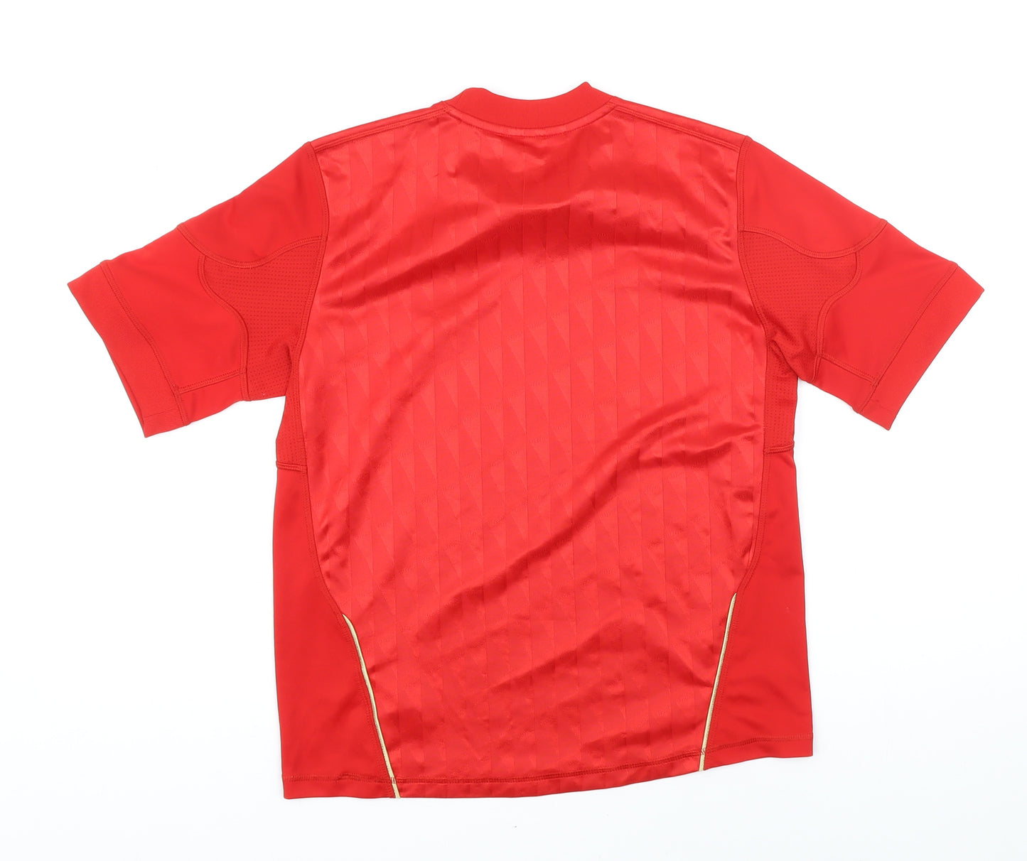 Addidas Boys Red Polyester Basic T-Shirt Size 11-12 Years Round Neck Pullover - Liverpool FC