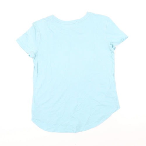Gap Girls Blue 100% Cotton Basic T-Shirt Size XL Round Neck Pullover - Stronger together