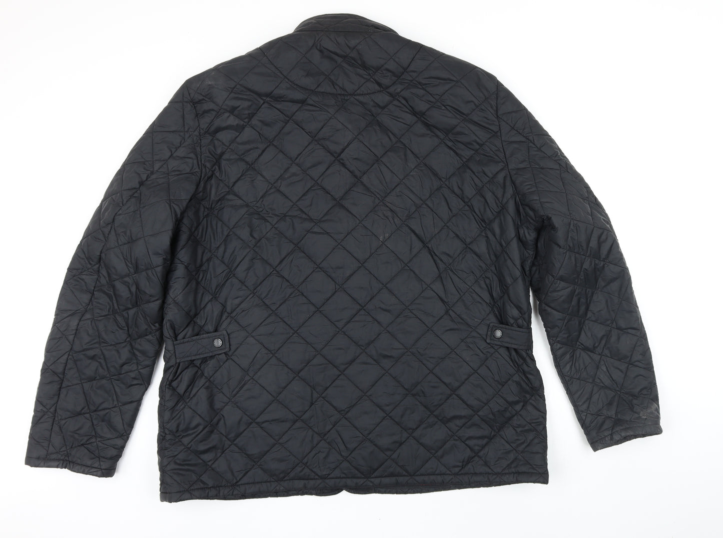 Barbour Mens Black Quilted Jacket Size 2XL Zip