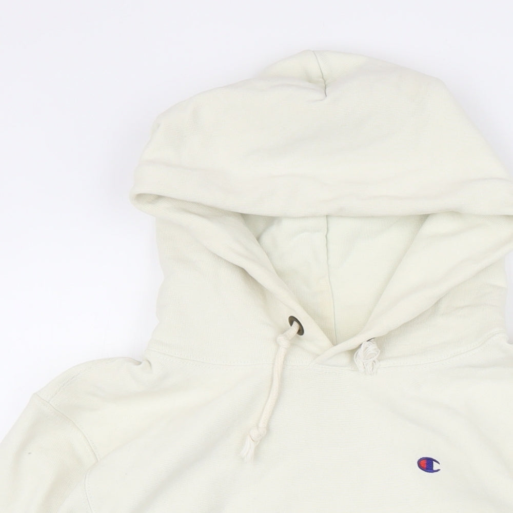 Champion Womens Ivory Cotton Pullover Hoodie Size M Pullover