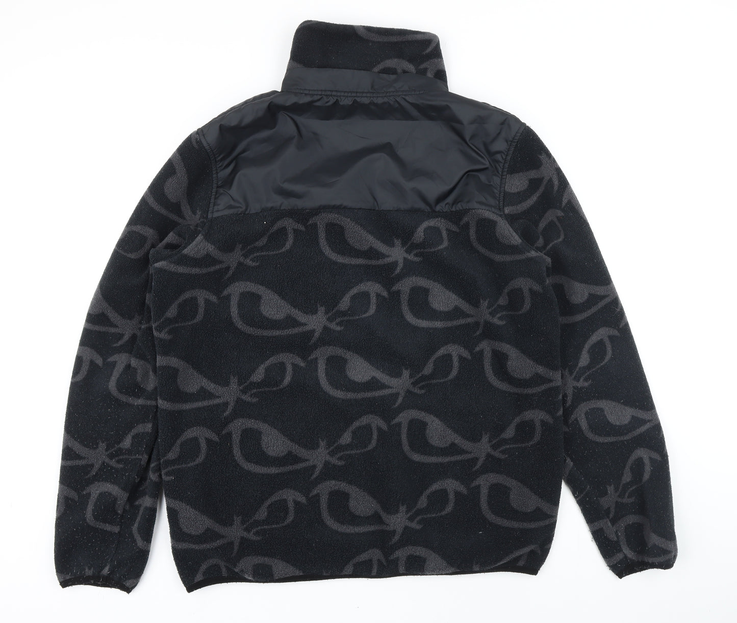 No Fear Mens Black Geometric Jacket Size XL Zip