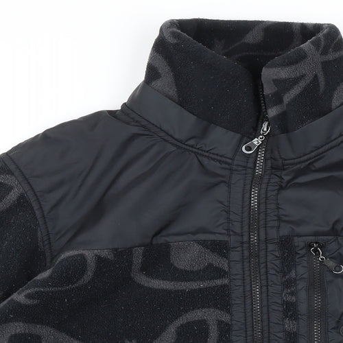 No Fear Mens Black Geometric Jacket Size XL Zip
