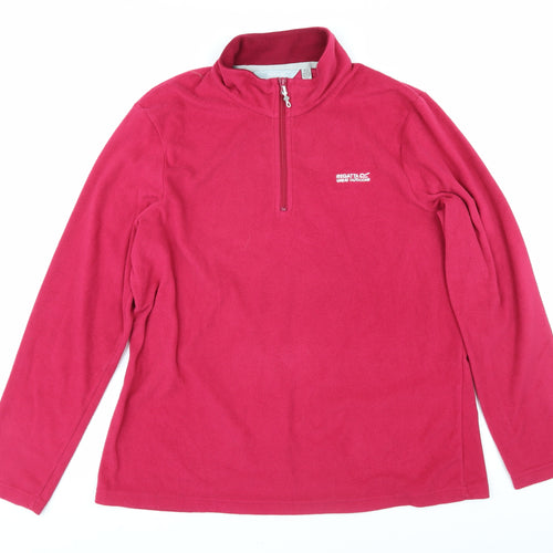 Regatta Womens Pink 100% Polyester Full Zip Sweatshirt Size 16 Zip