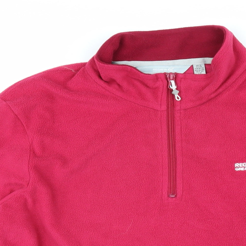 Regatta Womens Pink 100% Polyester Full Zip Sweatshirt Size 16 Zip
