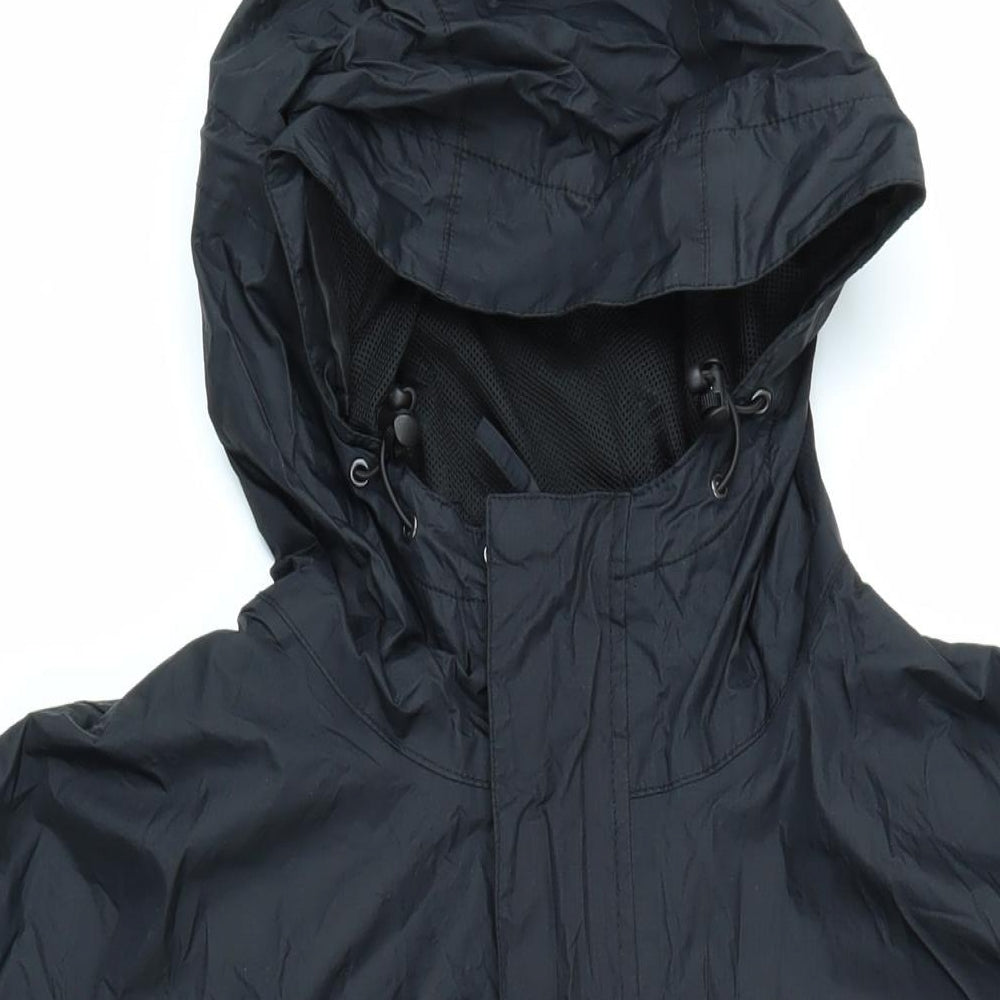 Mountain Warehouse Mens Black Rain Coat Coat Size XL Zip