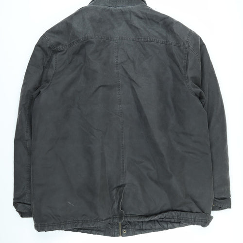 Weird Fish Mens Grey Overcoat Coat Size 3XL Zip - Waxed Jacket
