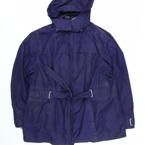 Maine Womens Purple Rain Coat Coat Size 18 Zip