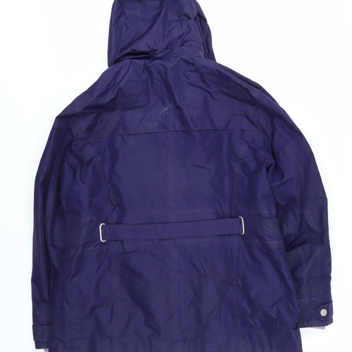 Maine Womens Purple Rain Coat Coat Size 18 Zip