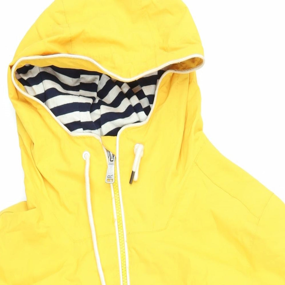 Regatta Womens Yellow Rain Coat Coat Size 14 Zip