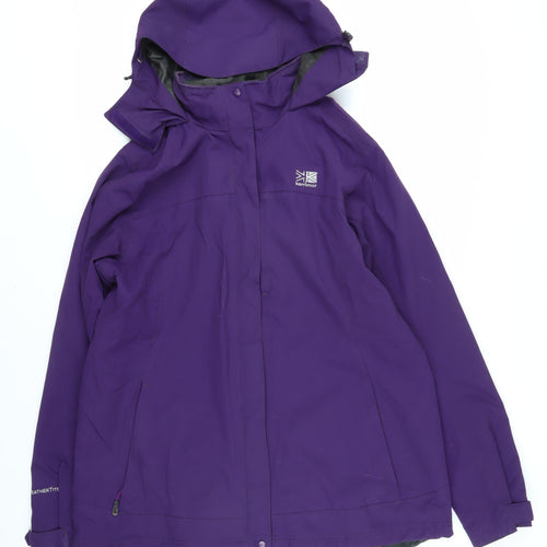 Karrimor Womens Purple Jacket Coat Size 16 Zip