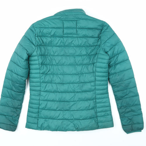 Crew Clothing Womens Green Jacket Coat Size 8 Zip