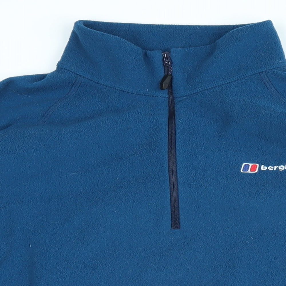 Berghaus Womens Blue Colourblock 100% Polyester Pullover Sweatshirt Size L Zip