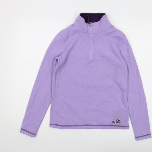 Peter Storm Womens Purple Polyester Pullover Sweatshirt Size 10 Zip