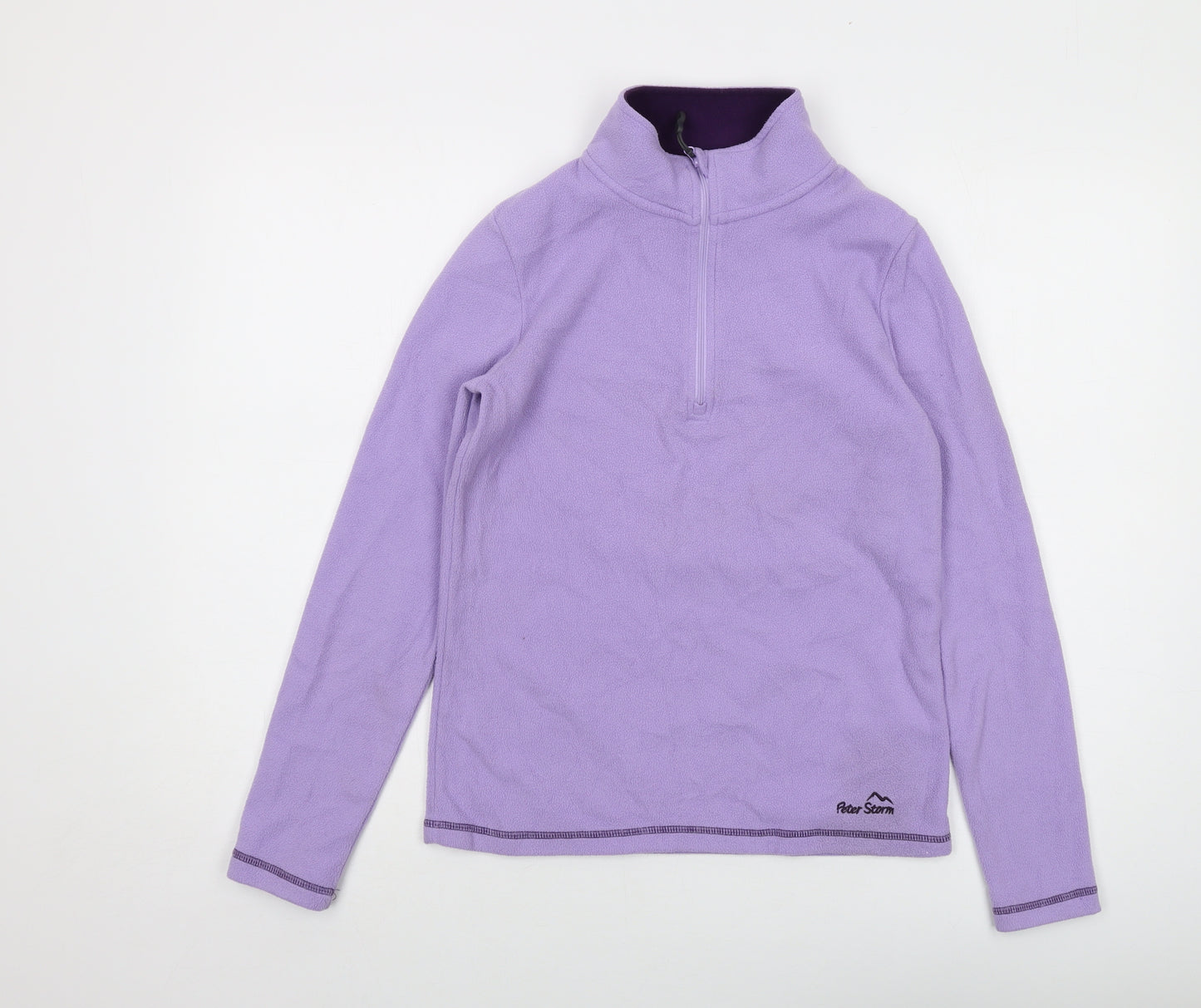 Peter Storm Womens Purple Polyester Pullover Sweatshirt Size 10 Zip