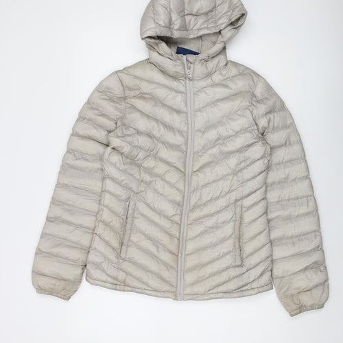 Mountain Warehouse Womens Beige Puffer Jacket Jacket Size 8 Zip