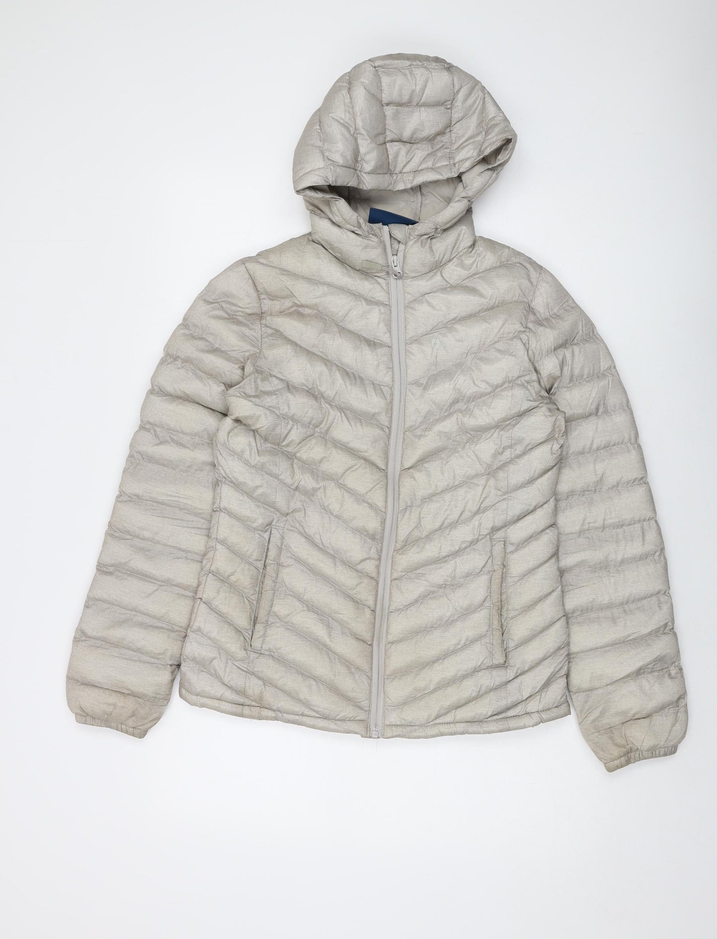 Mountain Warehouse Womens Beige Puffer Jacket Jacket Size 8 Zip