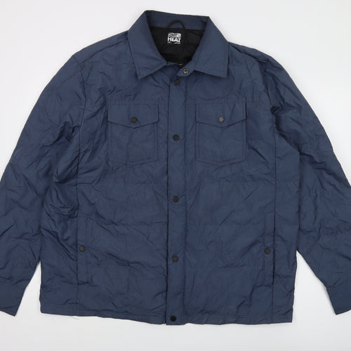 Heat Mens Blue Jacket Size XL Zip