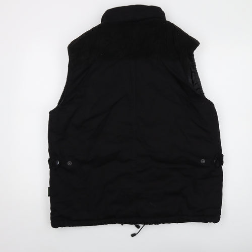 Turnhout Mens Black Gilet Waistcoat Size L Zip