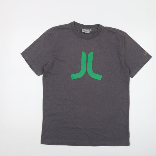 Wezc Mens Grey Cotton T-Shirt Size M Crew Neck