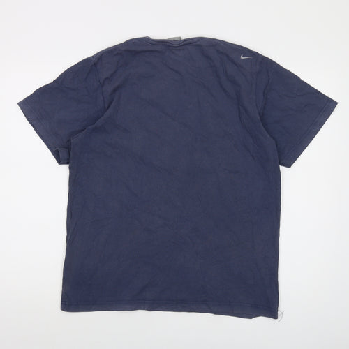 Niek Mens Black Cotton T-Shirt Size M Crew Neck - Logo