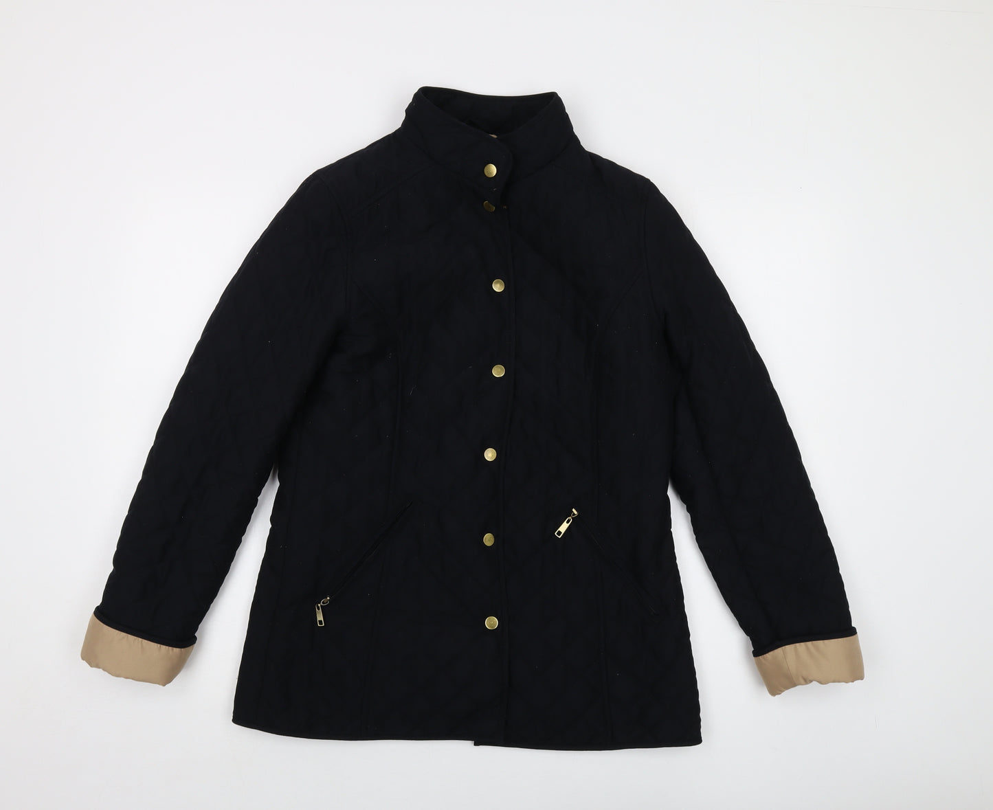 Classic Womens Black Jacket Size 10 Snap