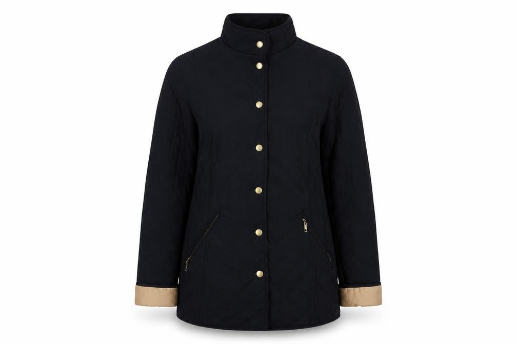 Front view of Classics women’s black jacket, size UK 10, snap