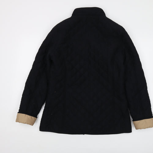 Classic Womens Black Jacket Size 10 Snap