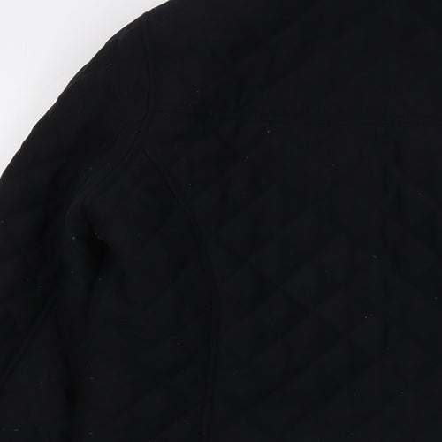 Classic Womens Black Jacket Size 10 Snap