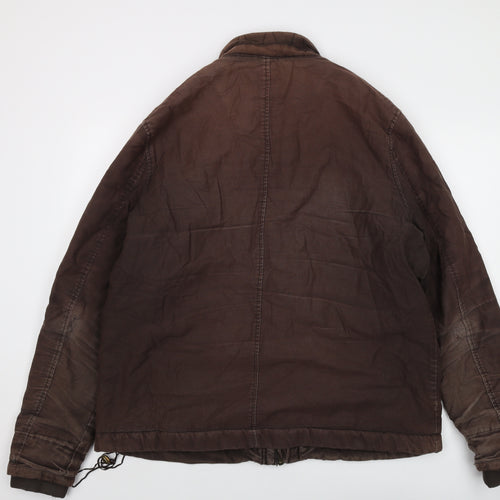 Fat Face Mens Brown Jacket Size XL Zip - Vintage