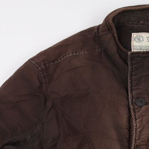 Fat Face Mens Brown Jacket Size XL Zip - Vintage