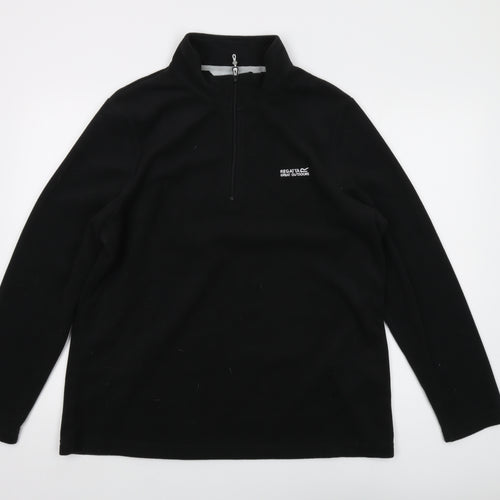 Regatta Womens Black Polyester Pullover Sweatshirt Size 18 Zip