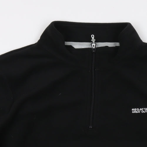 Regatta Womens Black Polyester Pullover Sweatshirt Size 18 Zip