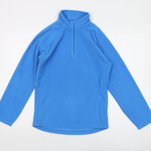 Quechua Womens Blue Polyester Pullover Sweatshirt Size S Zip