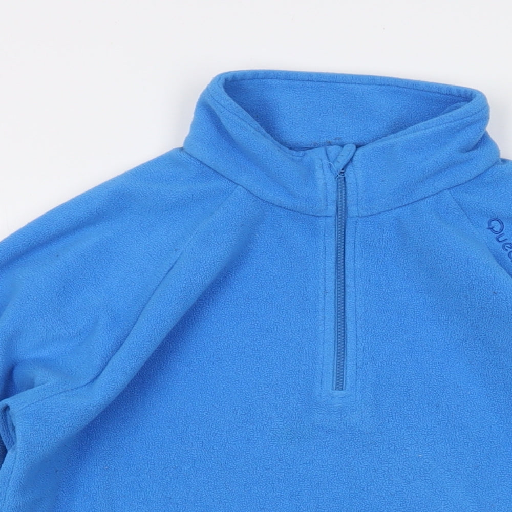 Quechua Womens Blue Polyester Pullover Sweatshirt Size S Zip