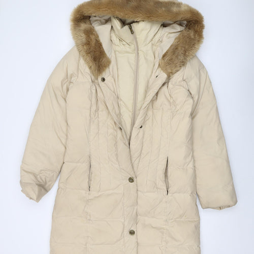 Larry Levine Womens Beige Jacket Size S Zip