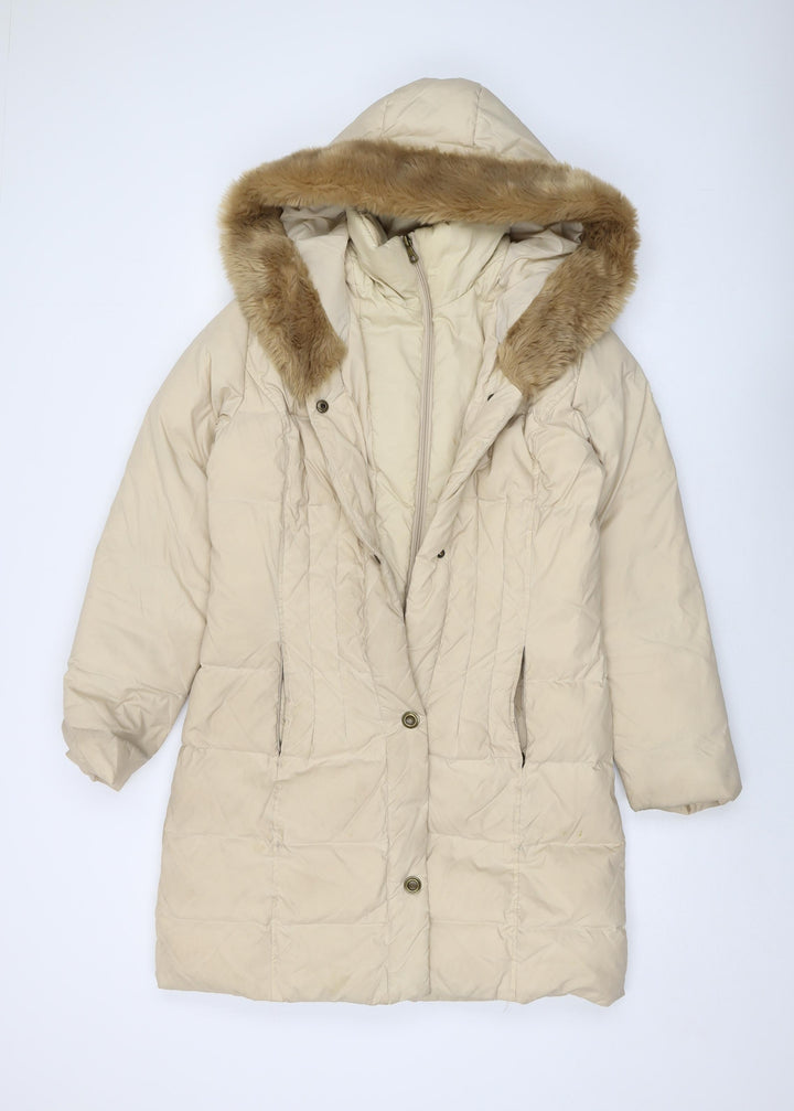 Larry Levine Womens Beige Jacket Size S Zip