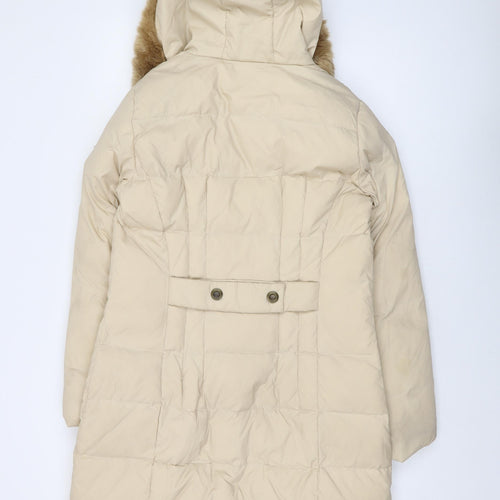 Larry Levine Womens Beige Jacket Size S Zip