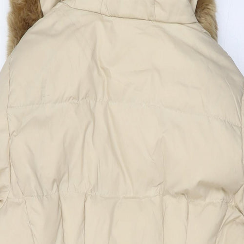 Larry Levine Womens Beige Jacket Size S Zip
