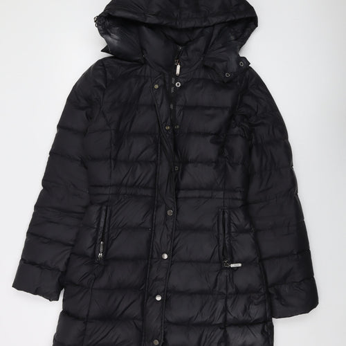 United Colors of Benetton Womens Black Jacket Size 10 Zip