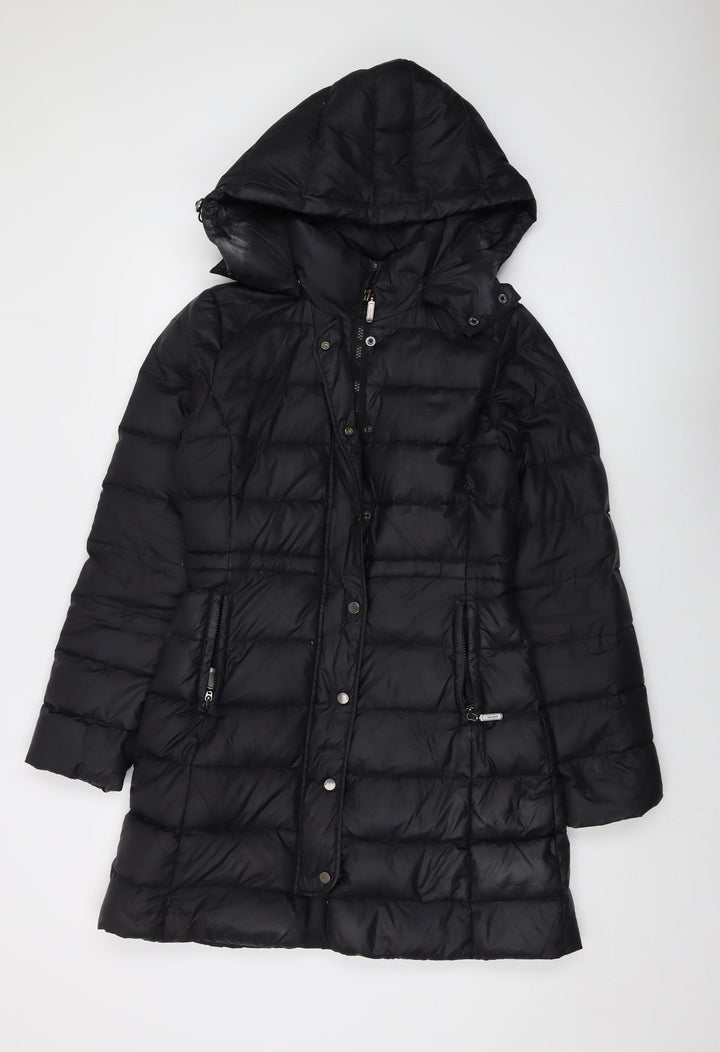 United Colors of Benetton Womens Black Jacket Size 10 Zip