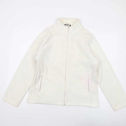 Isle Womens Ivory Jacket Size 14 Zip