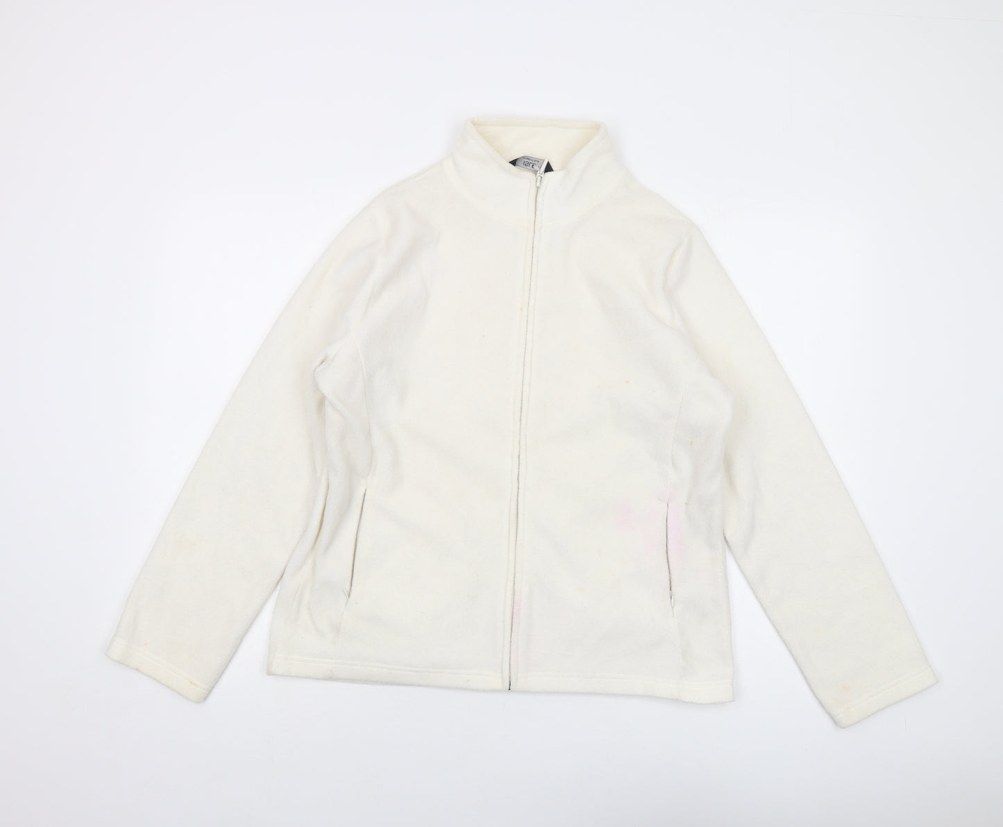 Isle Womens Ivory Jacket Size 14 Zip