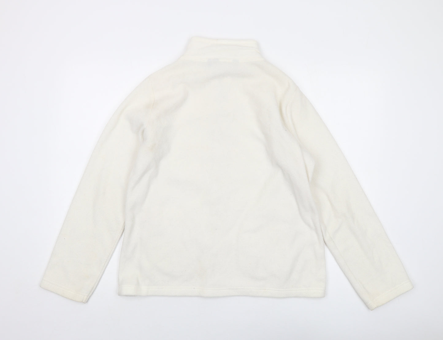 Isle Womens Ivory Jacket Size 14 Zip